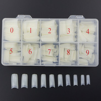 OEM 500 Pièces Faux Ongles Artificiels Style Français Femme, Capsules Pleines et Demi-Capsules