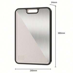 Planche à découper en titane pur de haute qualité, double face, planche à découper en titane double face, paille de blé, résistante aux rayures - Product Image 6