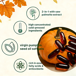 Huile <span class=keywords><strong>de</strong></span> graines <span class=keywords><strong>de</strong></span> citrouille vierge pressée à froid, antioxydant, complément alimentaire pour la pression artérielle et la santé cardiaque, capsules molles, 180 unités - Product Image 6