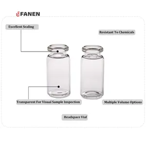 Fanen 5 ml kostenloses Muster klares Rohr leeres Vial klare Injektionsflaschen Glas Medizinflasche Vial