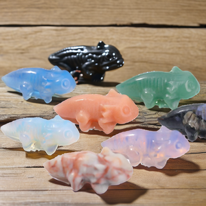 Figura de Salamandra de Cristal Natural Tallada a Mano de 1.8 Pulgadas, Estilo Náutico, Decoración para el Hogar, Piedra Curativa - Product Image 2
