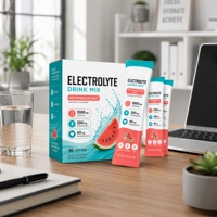 Poudre de boisson électrolytique sans sucre, hydratation instantanée, supplément en sachets individuels pour le sport, les voyages et la récupération quotidienne