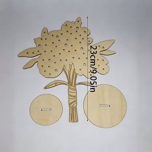 Soporte de Madera Rústico al por Mayor con Diseño Floral, Exhibidor Floral en Forma de Árbol y Jarra, Decoración Minimalista Boho para el Hogar, Ideal para Regalo - Product Image 4