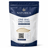 Sachet de riz personnalisé avec code unique et QR code traçable pour emballage alimentaire de riz premium