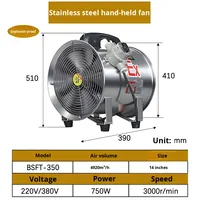 Ventilateur d'extraction industriel mobile, Circulateur d'air portable, Ventilateur axial à tambour haute performance