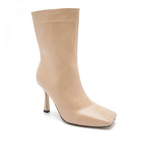 OEM disponible otoño señoras moda tacón de aguja botas de punta cuadrada vestido botas delgadas <span class=keywords><strong>botines</strong></span> tacones para <span class=keywords><strong>mujer</strong></span> - Product Image 2