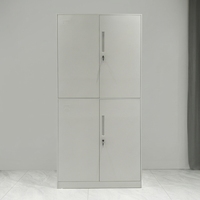 Armoire de classement en acier robuste à 4 portes, casier de rangement métallique pour bureau avec serrure, conception KD pour usine et atelier