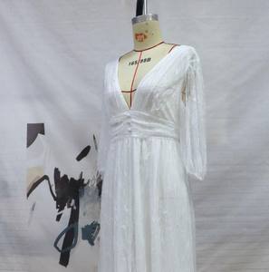 Robe de soirée dos nu en dentelle à manches longues pour femmes - Product Image 5