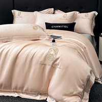 Parure de lit de luxe en coton lavé, housse de couette et draps, ensemble de literie haut de gamme pour la maison, vente en gros