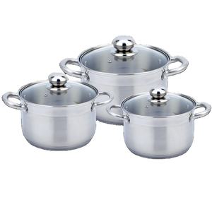 Casserole en acier inoxydable <span class=keywords><strong>Fissler</strong></span> 304, fabrication indienne, vente en gros, 6 pièces, ensemble de cuisine de qualité supérieure, casseroles à soupe et à bouillon - Product Image 1