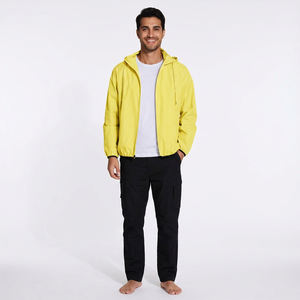 Men's Soft Shell Windproof Canvas Stand Collar Hiking <b>Jacket</b> with Linen Lining Sports Windbreaker - Product Image 1