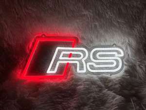 アウディ RS 40x16.8CM LED ネオンサイン ウォールアート装飾 ホーム ゲームルーム 男の隠れ家 車 贈り物 - Product Image 6