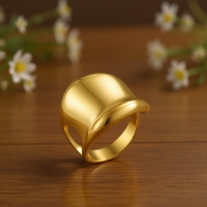 Anillo de Moda Amy Amy A0071, Anillo de Cóctel Chapado en Oro, Estilo Geométrico Moderno, Joyería para Mujer, Regalo, Uso Diario - Product Image 3