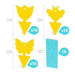 แมลงกัดแทะเชื้อรา30ชิ้นแบบกำหนดเองกับดักเหนียวสำหรับพืชที่แขวนกาวกับดักแมลงวันกับดักเหนียวสีเหลืองสำหรับตัวแทะ - Product Image 4