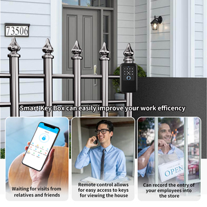 Boîte à clés intelligente IP66 avec bouton physique K7, entrée sans clé, empreinte digitale, NFC, code, carte, clé mécanique, TTLock, application Tuya - Product Image 4