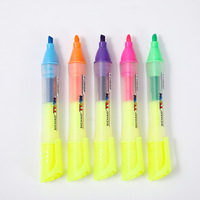 Surligneur effaçable fluorescent double tête 6 couleurs, format jumbo, à corps triangulaire, pour marquage graffiti, lot en promotion transfrontalière