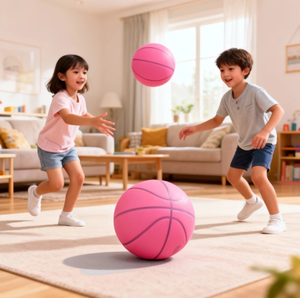 Balón <span class=keywords><strong>de</strong></span> Juguete Deportivo para Niños y Jóvenes, Tendencia 2026, para Entrenamiento en Interiores, Rebote Silencioso, Logotipo Personalizado, Suministro OEM, Baloncesto Silencioso - Product Image 5