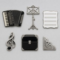 Broche épinglée personnalisée en émail accordéon, badge métallique instrument de musique, cadeau souvenir pour professeur de musique, vente en gros, usine OEM ODM
