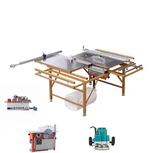 Woodworking Stainless Steel Double Invisible Sliding Saw Table With Electric Lifting Dust-Free Double Saw Machine