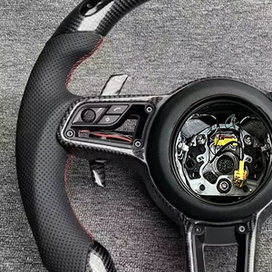 Volante de Fibra de Carbono LED para Porsche Panamera, Macan, Cayenne, Taycan, Cayman 718, GT4 RS, 911, 911 RS, 911.2 - Product Image 4