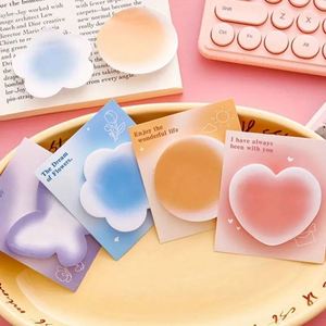 Cute Gradient Sticky Notes with Strong Adhesive Essential School Supplies Perfect Back-to-School Student Message <b>Memo</b> <b>Pad</b> Gift - Product Image 6