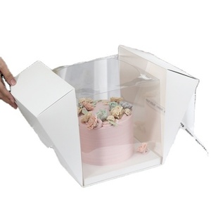 Customizable Cake <b>Box</b>, Suitable for Birthdays and <b>Weddings</b>, PET + Cardboard Material, Luxury Cake <b>Box</b> - Product Image 4