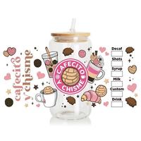 Transferts UV DTF personnalisés pour gobelets, étanches, motifs Saint-Valentin, autocollants décoratifs pour verres