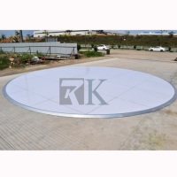 Pista da Ballo Modulare Rotonda Portatile con Telaio in Alluminio, Compensato da 18mm, Leggera, Facile da Installare e Pulire, per Interni/Esterni, Banchetti
