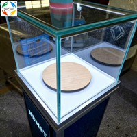Meubles d'exposition personnalisés pour magasins de détail, présentoir rotatif portable pour montres et bijoux, éclairage LED, aluminium