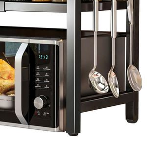 <b>Adjustable</b> Microwave Oven Rack Micro Oven Stand Kitchen Extended Microwave Oven Grill <b>Shelf</b> Microwave Storage Stand for Oven - Product Image 5