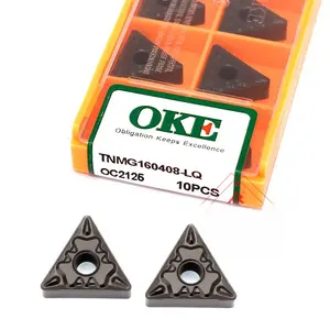 Inserções OKE originais TNMG160404/160408-LQ OC2125 CNC inserção de torneamento de carbeto de tungstênio
