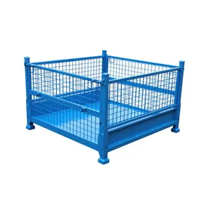 Durable Two-Way Fork Metal Pallet Corrosion-Resistant Forklift Safety Box Warehouse Logistics Storage Cargo Storage Equipment