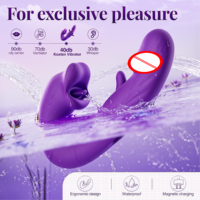 Silikon G-Punkt Vibrator für Frauen mit 7 Klopf- & 5 Leck-Saug-Modi, USB-Stromversorgung, Dildo & Rosen-Vibrator Typen