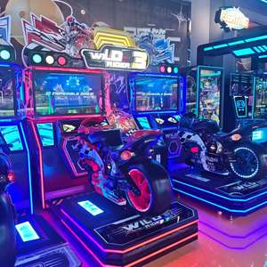 ApexJoy Wild Rider, borne d'arcade de moto haute performance, écran HD de 42 pouces, puissance de 1500 W, 2 joueurs, <span class=keywords><strong>construction</strong></span> en métal et acrylique - Product Image 4