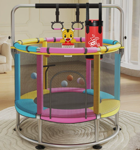 Équipement de <span class=keywords><strong>trampoline</strong></span> pliable et sûr pour l'intérieur et l'extérieur avec <span class=keywords><strong>filet</strong></span> en EVA/PU et six <span class=keywords><strong>poteaux</strong></span> stables pour adultes et enfants - Product Image 3