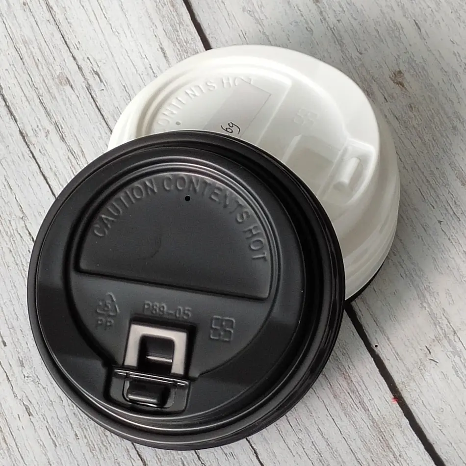 Couvercle en plastique PP/PS de tasse à café jetable 80/90MM pour boissons chaudes/froides, retirez le couvercle de la tasse à café