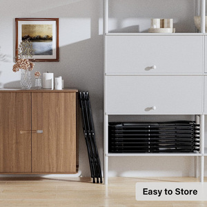 Sedia Pieghevole in Resina Plastica Bianca Moderna per Eventi Matrimoni e Arredamento Esterno Stile <span class=keywords><strong>Wimbledon</strong></span> - Offerta Speciale - 20 Anni di Garanzia - Product Image 5