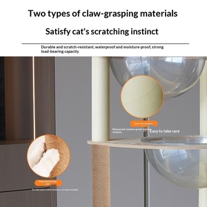 Árbol rascador para gatos todo en uno con cama, plataforma de salto y cápsula ahorradora de espacio, sin madera maciza - Product Image 2