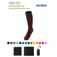Chaussettes de compression personnalisées OEM ODM avec logo, douces, à compression graduée, hauteur genou, pour la course, l'athlétisme, la randonnée, chaussettes de compression d'automne pour hommes