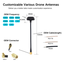 Antenne FPV omnidirectionnelle extérieure 5.8G 5dBi RHCP LHCP 5700-5950MHz étanche N Femelle ABS pour UAV