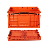 Caisse de rangement pliable empilable en plastique LRH de haute qualité, bacs de rangement pliables en PP/HDPE, capacité de charge 40 kg