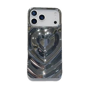 เคส3D เรียบสุดหรูชุบด้วยไฟฟ้าสำหรับ iPhone 17 <span class=keywords><strong>Air</strong></span> 16 15 14 13 12 11 PRO <span class=keywords><strong>MAX</strong></span> <span class=keywords><strong>Plus</strong></span> TPU แบบนิ่มเคสโทรศัพท์ลายรักยับ - Product Image 5