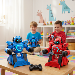 Plastic Remote-controlled <strong>Football</strong> Match and Boxing Fight <strong>Robot</strong> Educational Toy Set Battery Operated with Light and Sound - Product Image 1