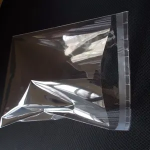 Toptan çevre dostu yüksek kristal şeffaf şeffaf geri dönüşümlü opp plastik selofan ambalaj opp çanta kendinden yapışkanlı