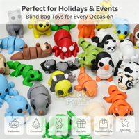 Cadeau de Pâques, jouet avec articulations flexibles, mini décorations variées, mini animaux imprimés en 3D pour collection et cadeau
