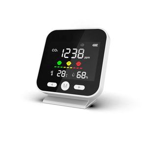 Masaüstü NDIR CO2 dedektörü 1600mAh CO2 monitör hava kalitesi monitörü CO2 ölçer karbon dioksit metre ayarlanabilir <span class=keywords><strong>alarm</strong></span>ı gaz analizörü - Product Image 3