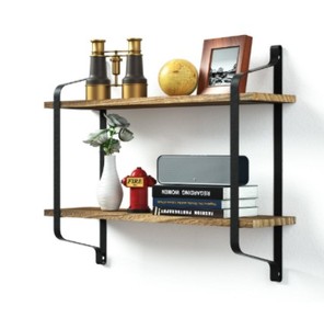 <span class=keywords><strong>Estantería</strong></span> flotante antigua, montada en la pared, <span class=keywords><strong>Industrial</strong></span>, cocina, dormitorio, doble cubierta, <span class=keywords><strong>hierro</strong></span> moderno de <span class=keywords><strong>madera</strong></span> - Product Image 1