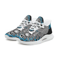 Chaussures de sport pour hommes grande taille personnalisées, motif crâne de dragon gothique, respirantes, semelle en mesh, chaussures de marche décontractées
