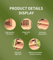 Cage modulaire commerciale pour pigeons toutes saisons Maison de luxe en bois pour oiseaux pour l'élevage de pigeons Accessoire de maison pour animaux de compagnie de qualité supérieure