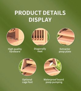 सभी मौसमों वाणिज्यिक मॉड्यूलर कबूतर पिंजरे के लिए लक्जरी लकड़ी के पक्षी घर - Product Image 5